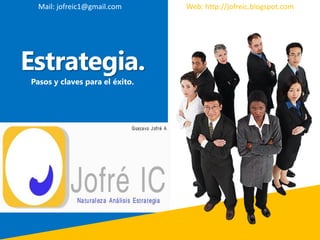 Mail: jofreic1@gmail.com      Web: http://jofreic.blogspot.com




Estrategia.
Pasos y claves para el éxito.
 