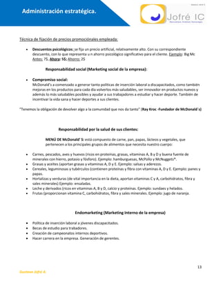 Estrategia Mc Donalds