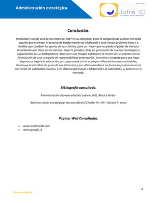 Estrategia Mc Donalds