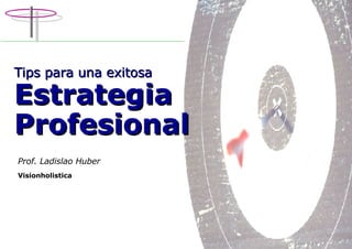Tips para una exitosa Estrategia Profesional Prof. Ladislao Huber Visionholistica 
