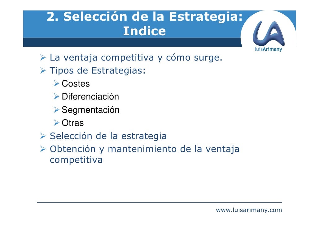 Seleccion estrategia