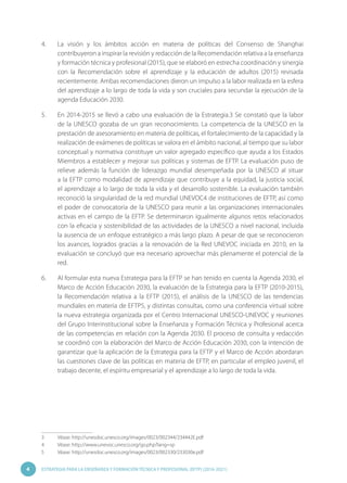 ESTRATEGIA PARA LA ENSEÑANZA Y FORMACIÓN TÉCNICA Y PROFESIONAL (EFTP) (2016-2021)4
4.	 La visión y los ámbitos acción en m...