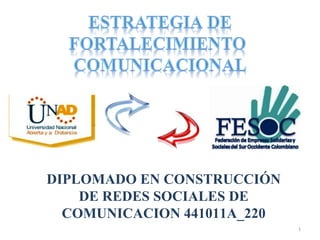 DIPLOMADO EN CONSTRUCCIÓN
DE REDES SOCIALES DE
COMUNICACION 441011A_220
1
 