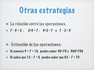 Estrategia de cálculo