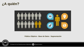 Estrategia de Email Marketing exitosa / @meldiazch #DopplerAcademy
¿A quién?
Público Objetivo - Base de Datos - Segmentación
 