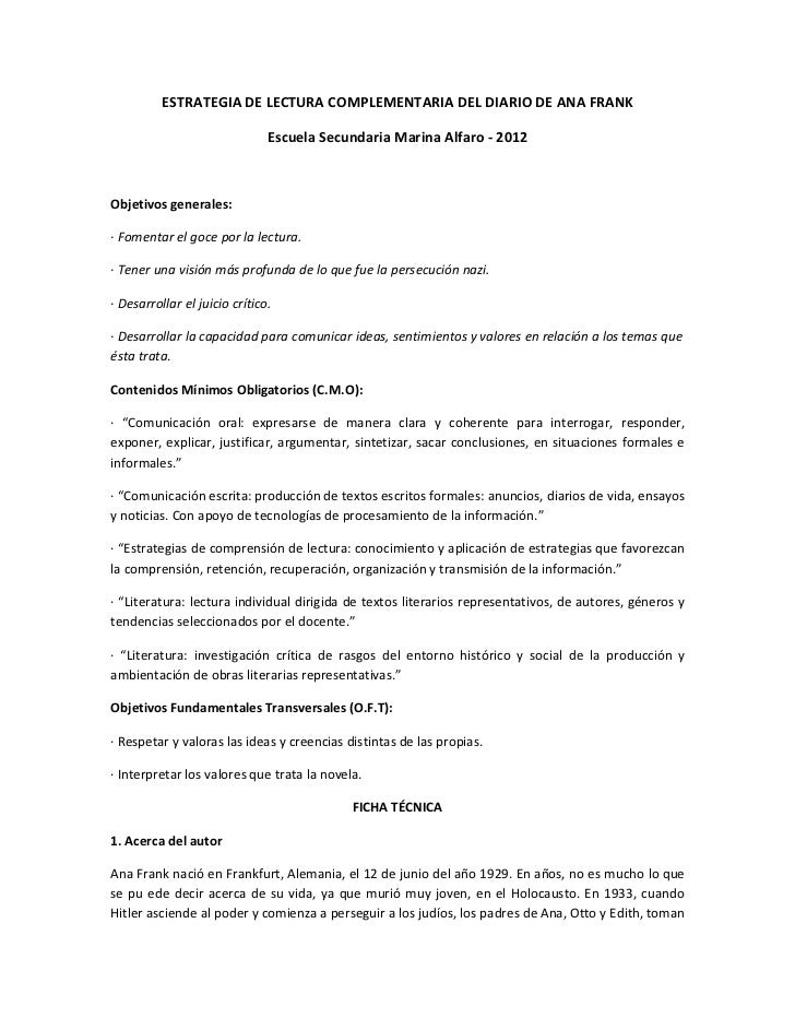 Informacion Sobre El Diario De Ana Frank El Sobre Importante