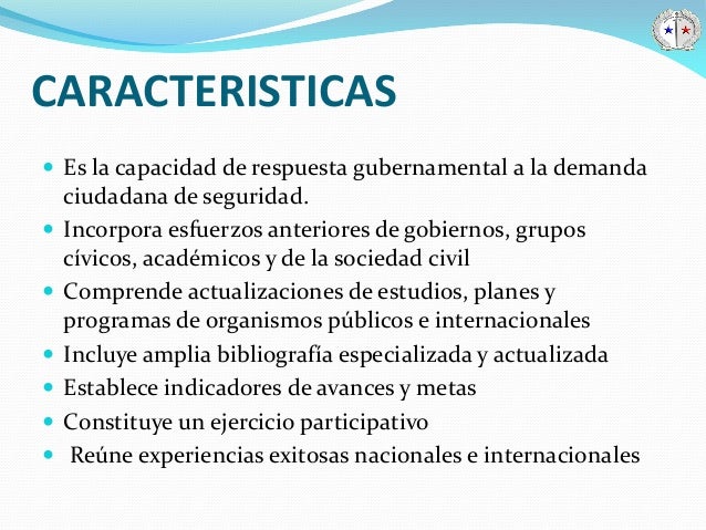 Presentación de la estrategia país de seguridad ciudadana