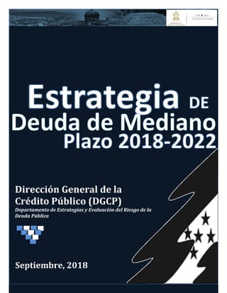 Septiembre, 2018
Dirección General de la
Crédito Público (DGCP)
Departamento de Estrategias y Evaluación del Riesgo de la
Deuda Pública
 