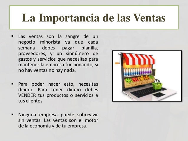 Estrategia de ventas - importancia de las ventas - retail