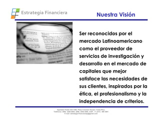 Estrategia Financiera 2009