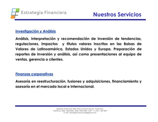 Estrategia Financiera 2009