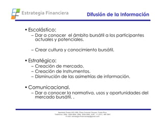 Estrategia Financiera 2009