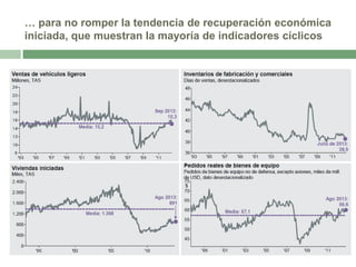 … para no romper la tendencia de recuperación económica
iniciada, que muestran la mayoría de indicadores cíclicos

 