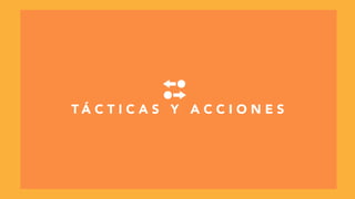 T Á C T I C A S Y A C C I O N E S
 