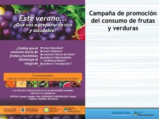 Campaña de promoción
del consumo de frutas
y verduras
 