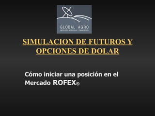 SIMULACION DE FUTUROS Y OPCIONES DE DOLAR Cómo iniciar una posición en el Mercado   ROFEX ® 