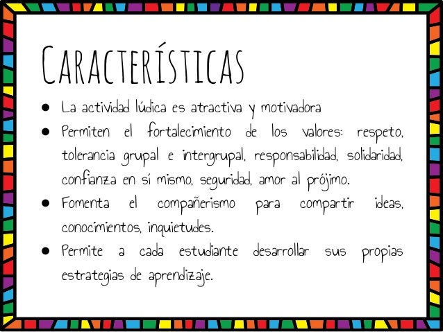Resultado de imagen para Características de la lúdica