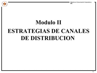 Modulo II ESTRATEGIAS DE CANALES DE DISTRIBUCION  
