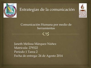 Janeth Melissa Márquez Núñez 
Matricula: 279322 
Periodo 1 Tarea 2 
Fecha de entrega: 24 de Agosto 2014 
 