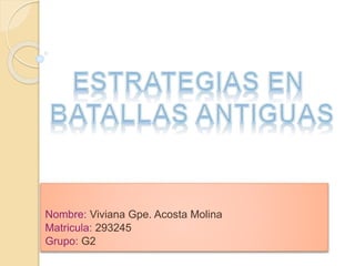 Nombre: Viviana Gpe. Acosta Molina
Matricula: 293245
Grupo: G2
 