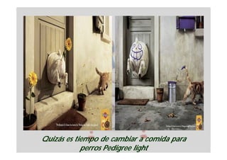 Quizás es tiempo de cambiar a comida para
            perros Pedigree light
 