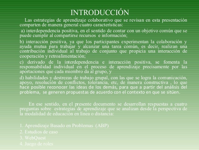 Estrategias de aprendizaje colaborativo