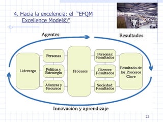 4. Hacia la excelencia: el  “EFQM Excellence Model©” 