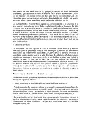 Estrategias de  enseñanza