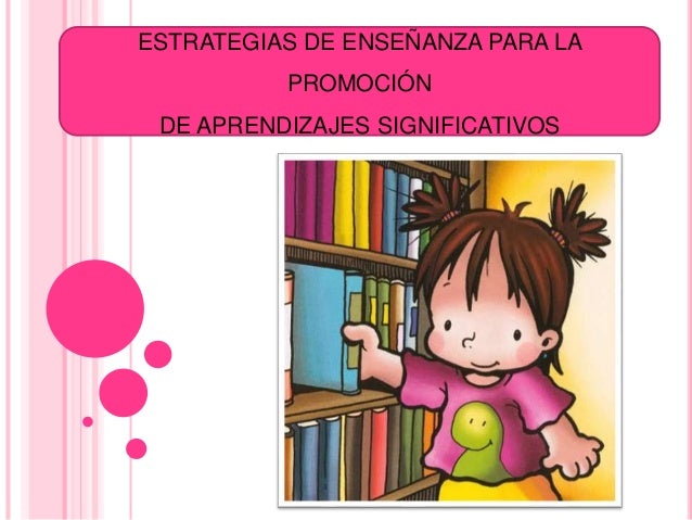 Estrategias de enseñanza para la promoción de aprendizajes significat…