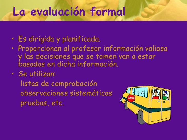 Resultado de imagen para evaluacion formal