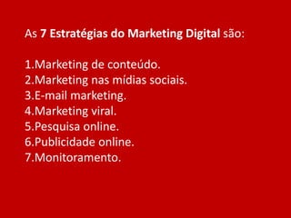 As 7 Estratégias do Marketing Digital | PDF