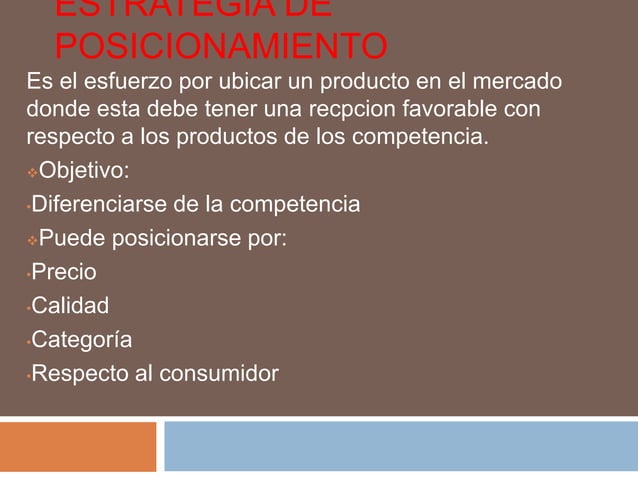Estrategias de posicionamiento | PPTX
