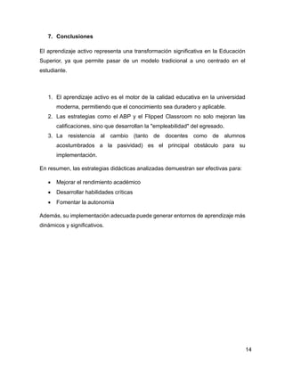 Estrategias didácticas para el aprendizaje activo en Educación Superior ...