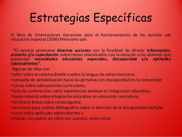 Estrategias diversificadas, espec y adec. curriculares