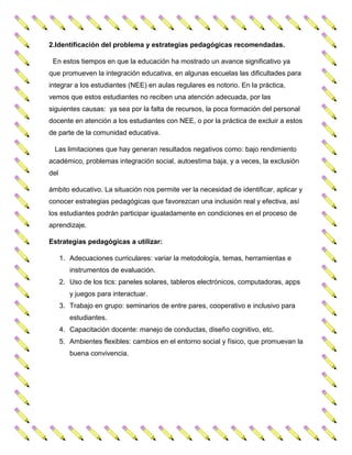 Estrategias efectivas para la inclusión de estudiantes con necesidades ...
