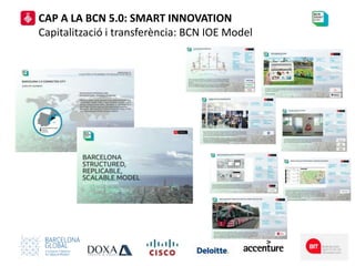 26
CAP A LA BCN 5.0: SMART INNOVATION
Capitalització i transferència: BCN IOE Model
 