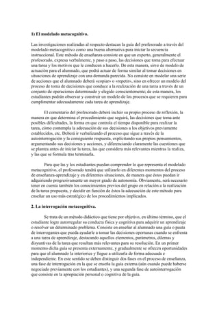 Estrategias metacognitivas en el aula | PDF