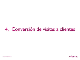 4.  Conversión de visitas a clientes 