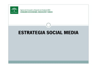 ESTRATEGIA SOCIAL MEDIA
 