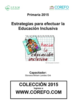 ESTRATEGIAS PARA EFECTUAR LA EDUCACION INCLUSIVA | PDF