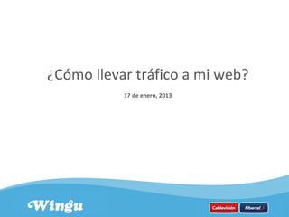 ¿Cómo llevar tráfico a mi web?
17 de enero, 2013
 