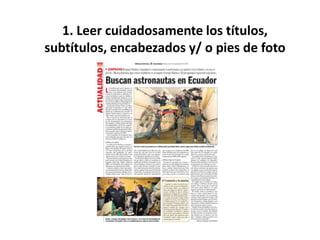 Estrategias Para Mejorar La Comprension Lectora
