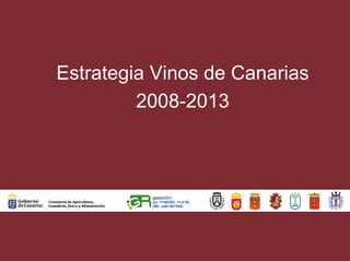 Estrategia Vinos de Canarias
         2008-2013
 