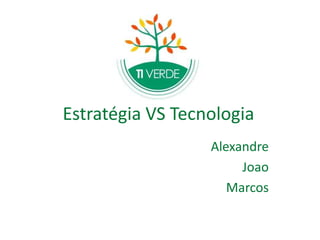 Estratégia VS Tecnologia Alexandre Joao Marcos 