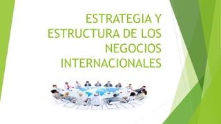 ESTRATEGIA Y
ESTRUCTURA DE LOS
NEGOCIOS
INTERNACIONALES
 