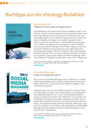 News: Buchempfehlungen
Buchtipps aus der eStrategy-Redaktion
Digital Leadership
Erfolgreiches Führen in Zeiten der Digital...