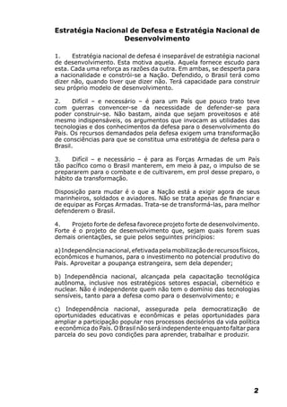 EstratéGia Nacional De Defesa   Final