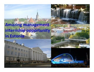 Amazing management
internship opportunity
in Estonia
 