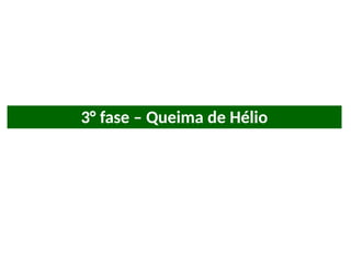 3° fase – Queima de Hélio
 