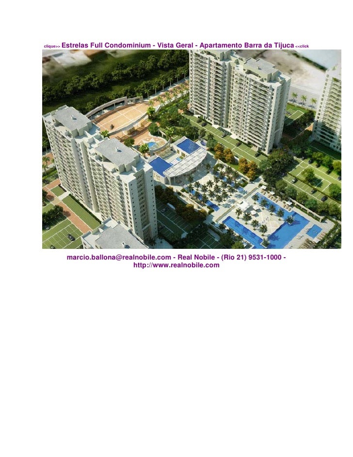 Apartamentos na planta na Barra (21)995311000 Estrelas RJ Real Nobile